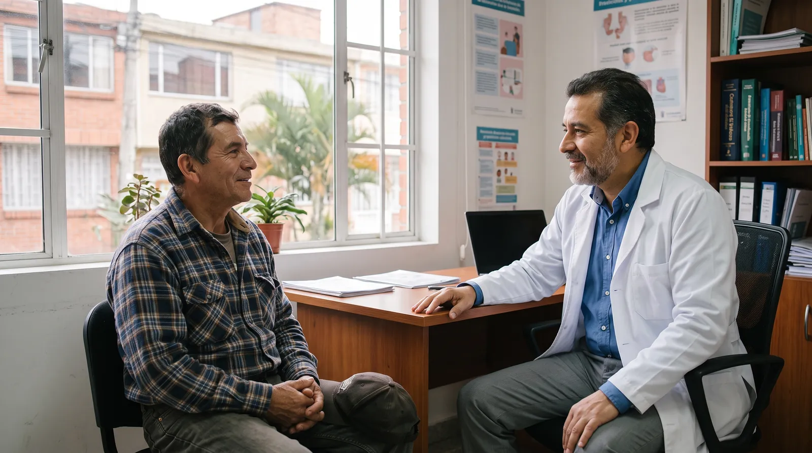 Conductor en consulta con un especialista aliado